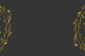 Simple Background Frame, Unique Background, Black and Golden Color Background, Unique Design 