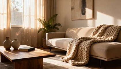 Cozy Reading Corner with Bookshelves and Warm Lighting
