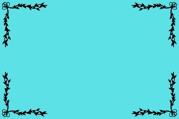 Simple Background Frame, Unique Background, Blue and Black Color Background, Unique Design