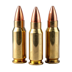 Ammunition Display: An arsenal of three high-caliber bullets, metallic bodies gleaming with precision, sit still as a symbol of power.
