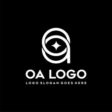 OA letter logo vector image