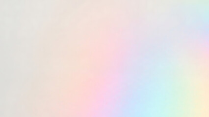Soft pastel abstract background with a blurred iridescent rainbow effect creating a dreamy and ethereal atmosphere for design projects