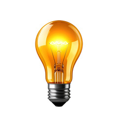 Illuminating Idea: An incandescent light bulb glows brightly, representing the spark of a new idea and innovation. The bulb's warm light and classic shape symbolize creativity and insight.