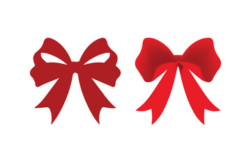 red bow on white background christmas 