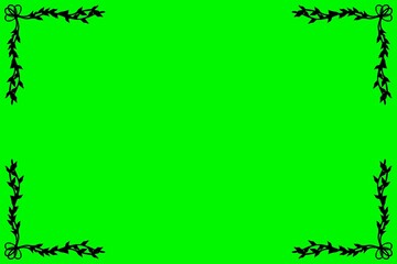 Simple Background Frame, Unique Background, Green and Black Color Background, Unique Design