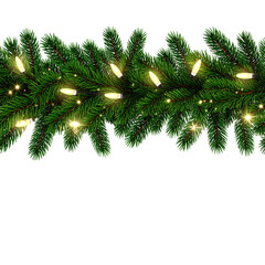 Festive Garland: An illuminated garland with glowing lights, bringing the warmth and cheer of the holidays.