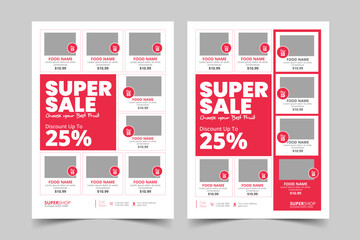 Food Promotion Flyer Template &ndash; Modern Restaurant Special Offer & Discount Design