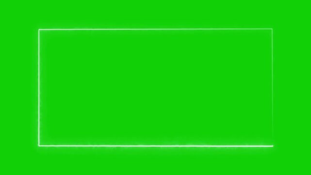 neon square frame overlay line animation. Neon sign in rectangle shape. live streaming neon text frame animation. Glowing neon square rectangle picture frame icon animation. .4k video animated. 