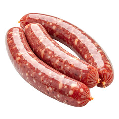 Savory Sausage Selection: A close-up studio shot highlights the enticing textures and colors of three expertly crafted sausages, ready to elevate any culinary creation.