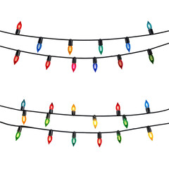 Colorful Christmas Lights: Vibrant strings of decorative lights, illuminated in a myriad of festive hues, offer a cheerful display for the holiday season.
