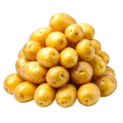 Golden Harvest: A meticulously arranged assortment of fresh, raw potatoes, their earthy tones and textures hinting at culinary possibilities.