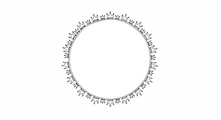 Crown frame with transparent background