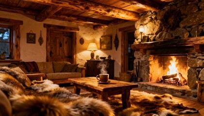 Modern Neutral Living Room Decor Background