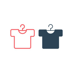 Shirt icons set logo template design illustration