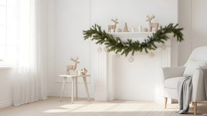 modern living room with fireplace Background 