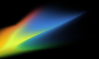 Intersecting colorful light waves graphic with vibrant colors