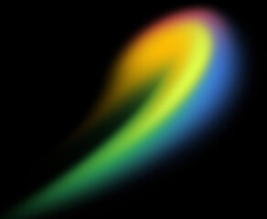 Diagonal rainbow comet light streak effect
