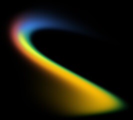 Vertical swirling rainbow gradient smoke effect