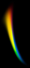 Slim vertical rainbow gradient curve line