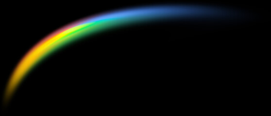 Minimalist rainbow light arch curve graphic