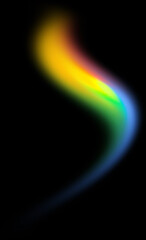 Vertical rising rainbow flame swirl effect