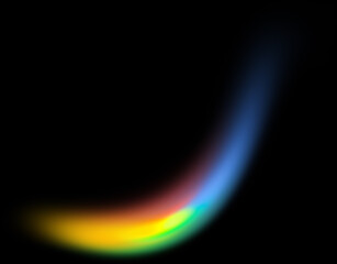 Soft diagonal rainbow swoosh gradient overlay