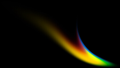 Soft corner rainbow light sweep background