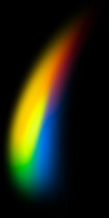 Vertical rainbow flame light streak effect