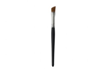 Angled eyebrow makeup brush isolated on transparent background