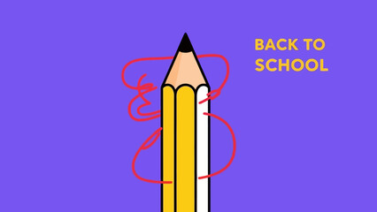 Stylized Yellow Pencil with 