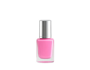 Elegant Pink Nail Polish Bottle 3D Render of Beauty Product