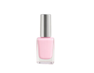 Elegant Pink Nail Polish Bottle 3D Render of Beauty Product  