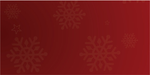 Red Christmas and Winter Background with Subtle Snowflakes