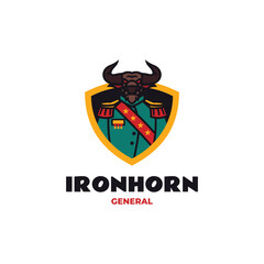 Mascot Iron Horn General Logo Design