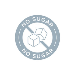 Vector Round No Sugar Label