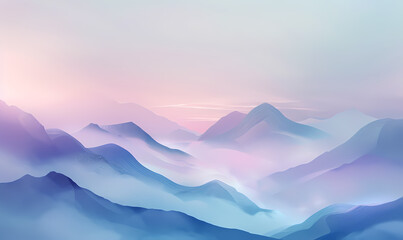 Fototapeta premium Misty Mountain Sunrise Landscape