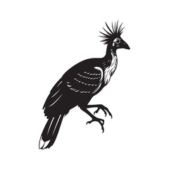 Crested Night Messenger: A Striking, Upright Bird Emerges from Silence with Bold, Regal Plumes