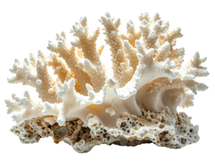 Natural Coral Piece with Intricate Branches and Ivory Color