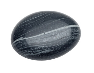 Polished Grey Pebble with Subtle Banding and Texture