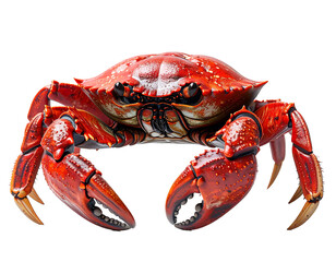 Red Crab Figurine with Detailed Textured Shell