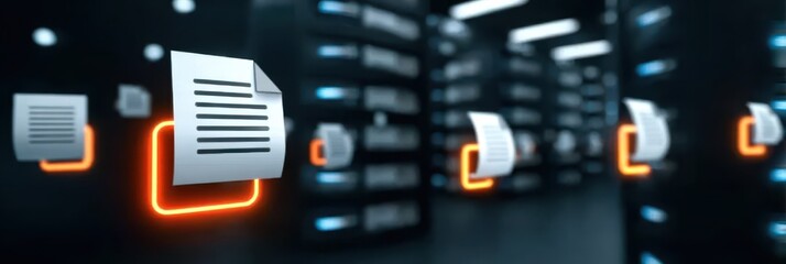 Server performance in a modern enterprise office ensures database integrity and paperwork is ready to publish instantly