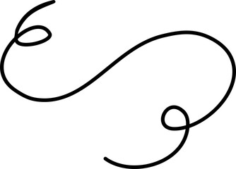 Spiral line doodle style. Design elements