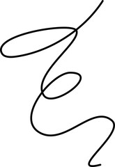 Spiral line doodle style. Design elements