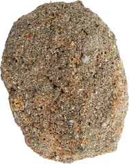 Porous Coastal Rock Isolated on Transparent Background