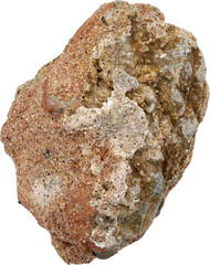 Porous Coastal Rock Isolated on Transparent Background