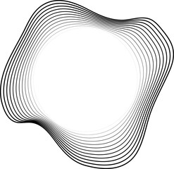 Circle line fluid shape blending gradient of logo, banner, tag