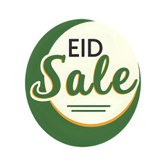 Eid sale banner with green and cream colors festive promotional design