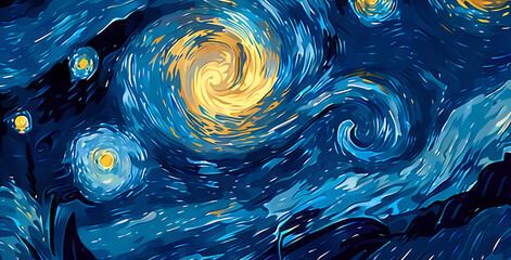 A Starry Night Artistic Interpretation