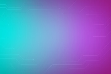 Fototapeta premium Abstract gradient background with circuit board lines and digital design elements
