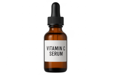 Vitamin c serum in dropper bottle for skincare